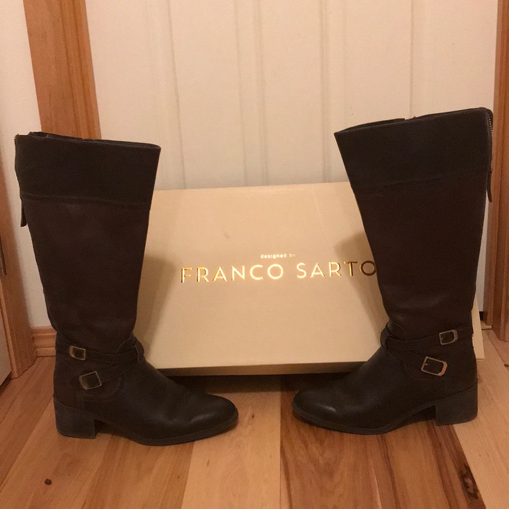Franco Sarto wise calf brown boots